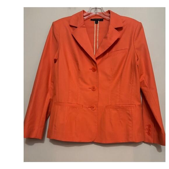 Lafayette 148 Blazer Lightweight 3 Button Peach Orange Size 8 Career Office - Picture 1 of 8